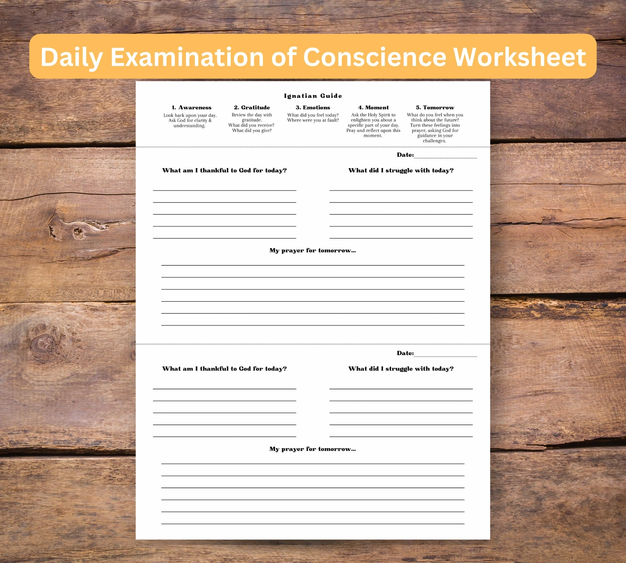 Conscience Worksheet Etsy