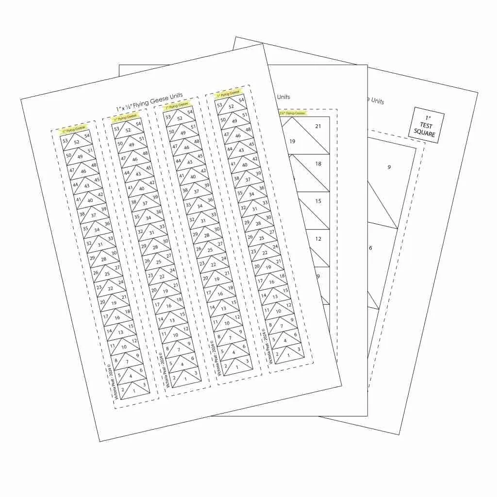 Continuous Flying Geese Strips FPP Templates Victoria Peat