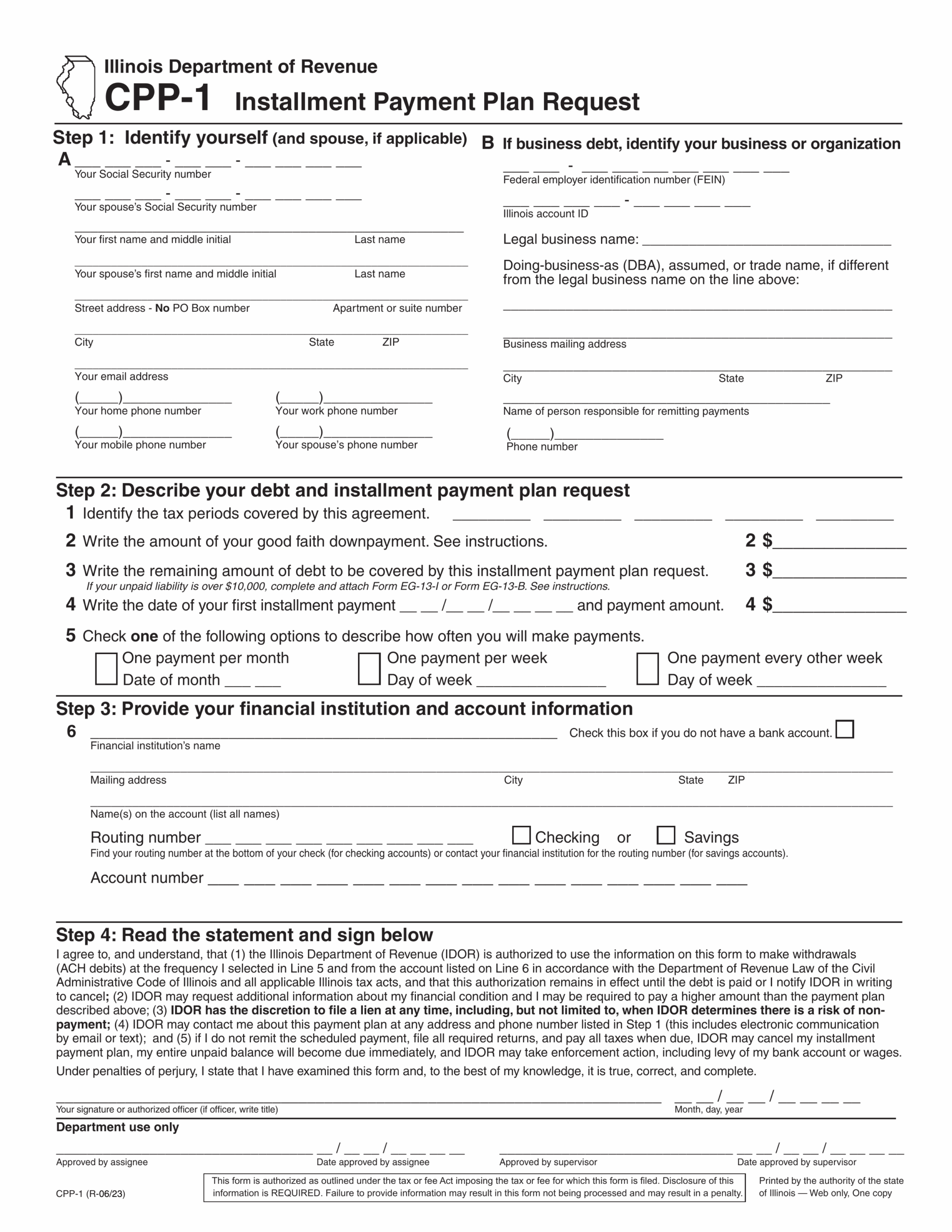Application Form For Cpp