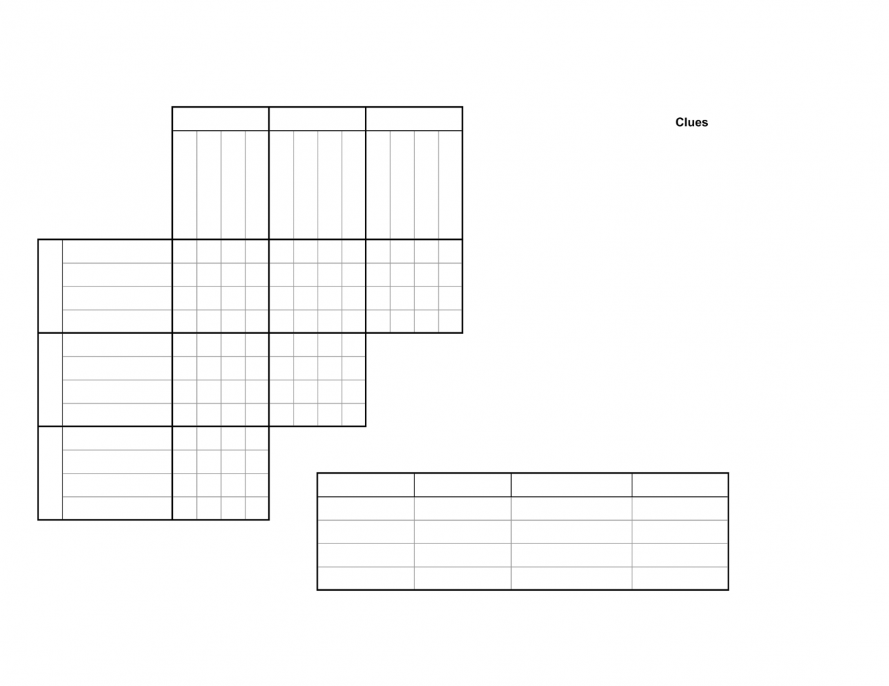 Logic Puzzles With Grid Printable
