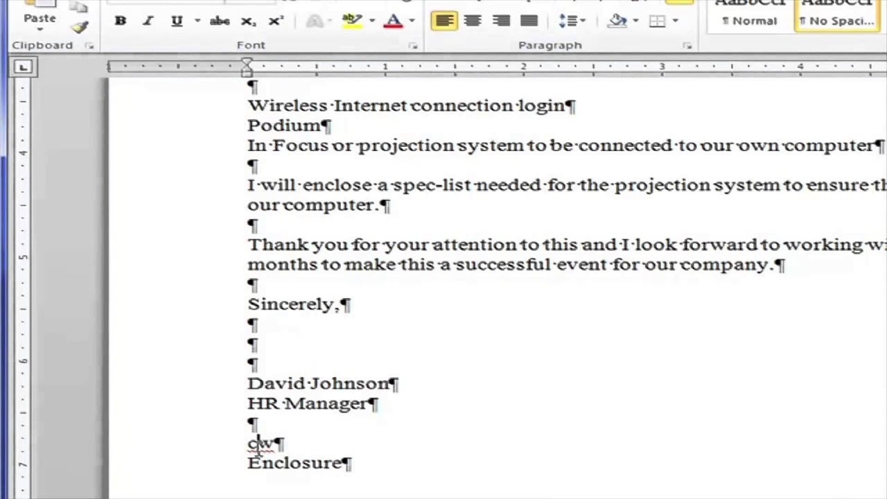 Creating A Block Style Business Letter
