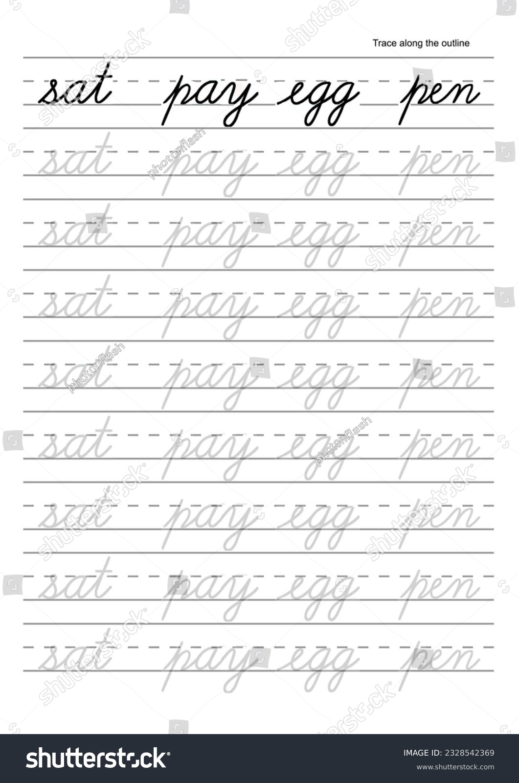 Free Cursive Worksheets Printable For Kids