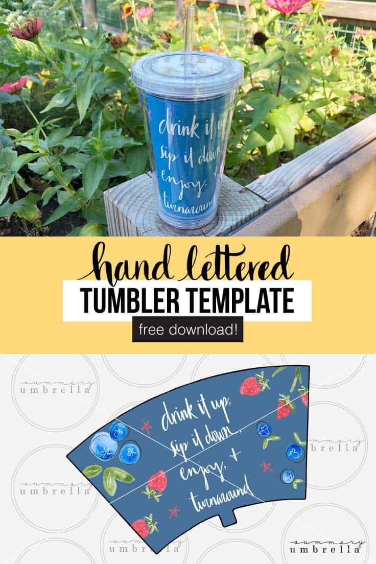 Custom DIY Tumbler Insert With FREE Download Ideas For The Home
