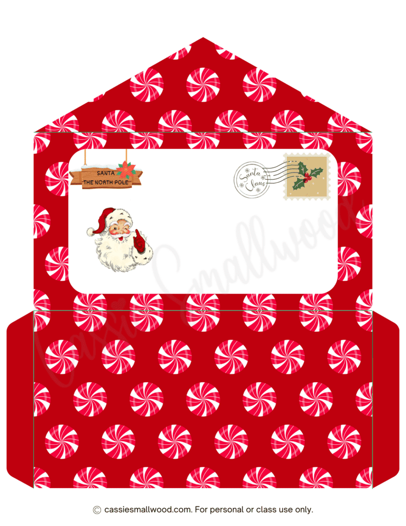Cute Santa Envelopes Free Printable Cassie Smallwood