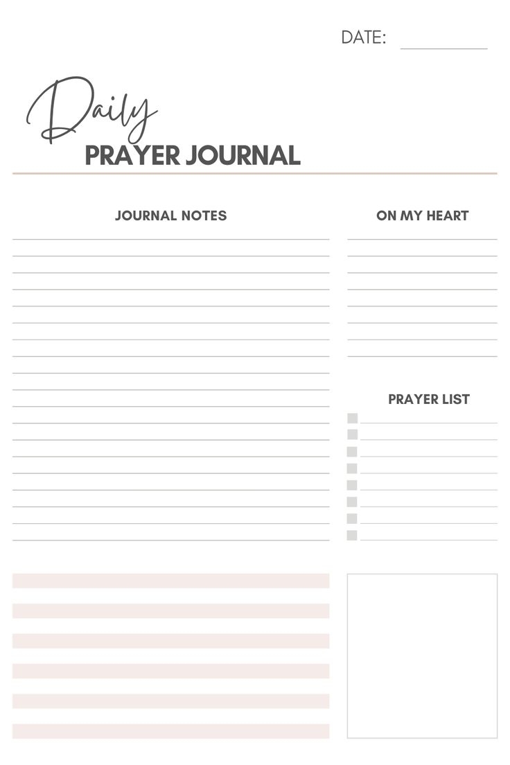 DAILY JOURNAL LAYOUT FREE PRINTABLE
