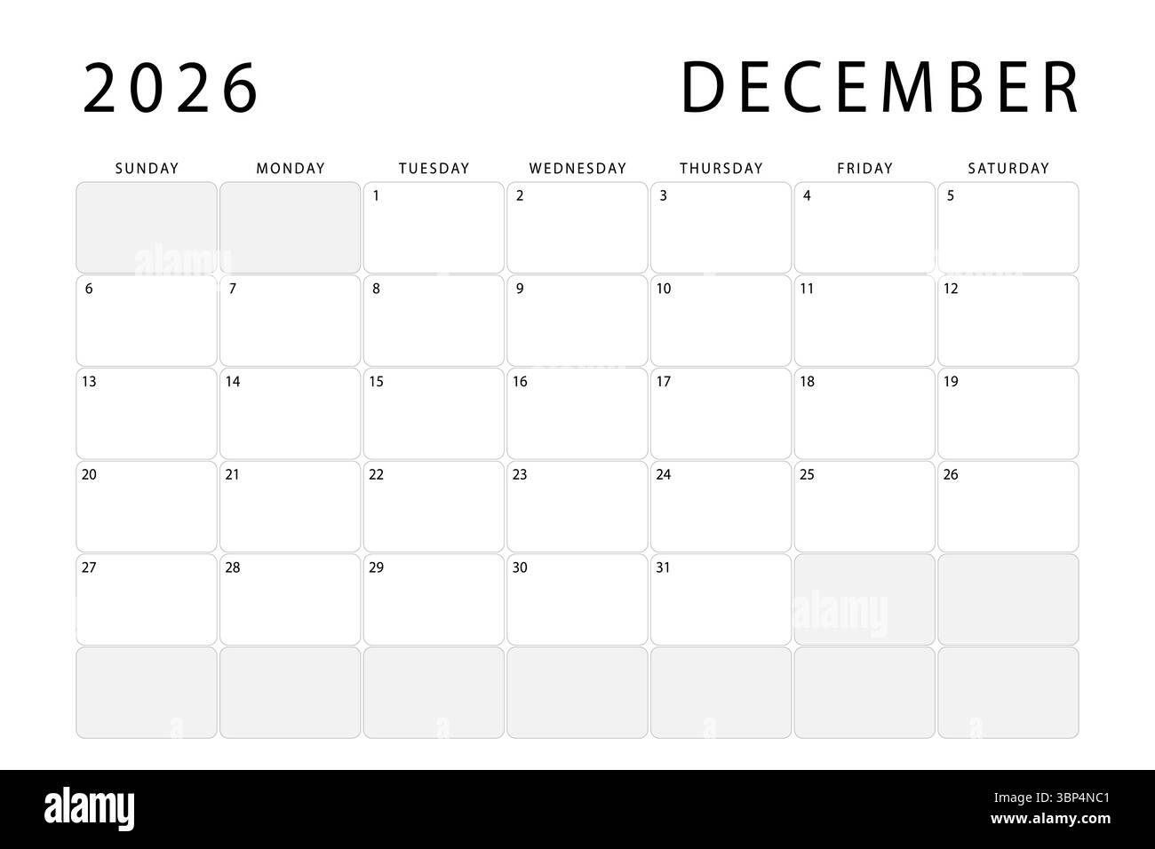 December Calendar Black And White Stock Photos amp Images Alamy