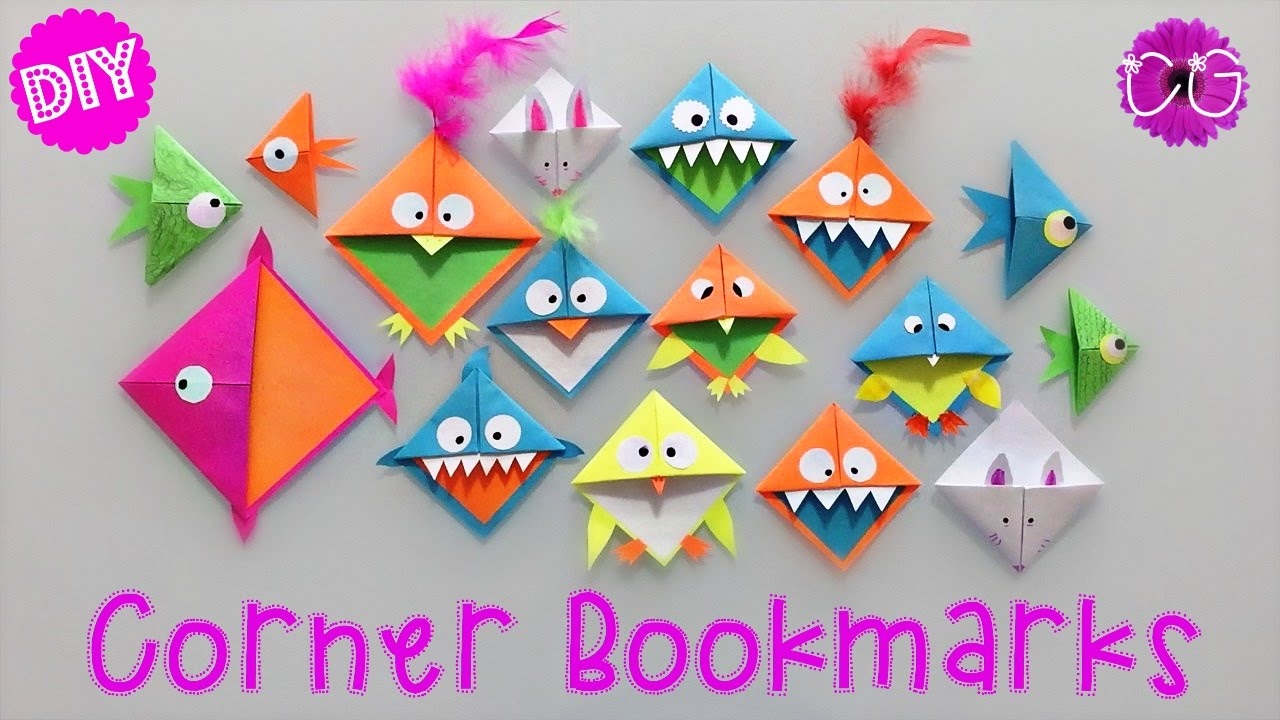 DIY ORIGAMI CORNER BOOKMARKS EASY amp FUN 