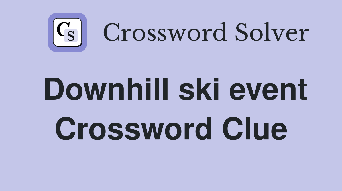 Crossword Start To Ski