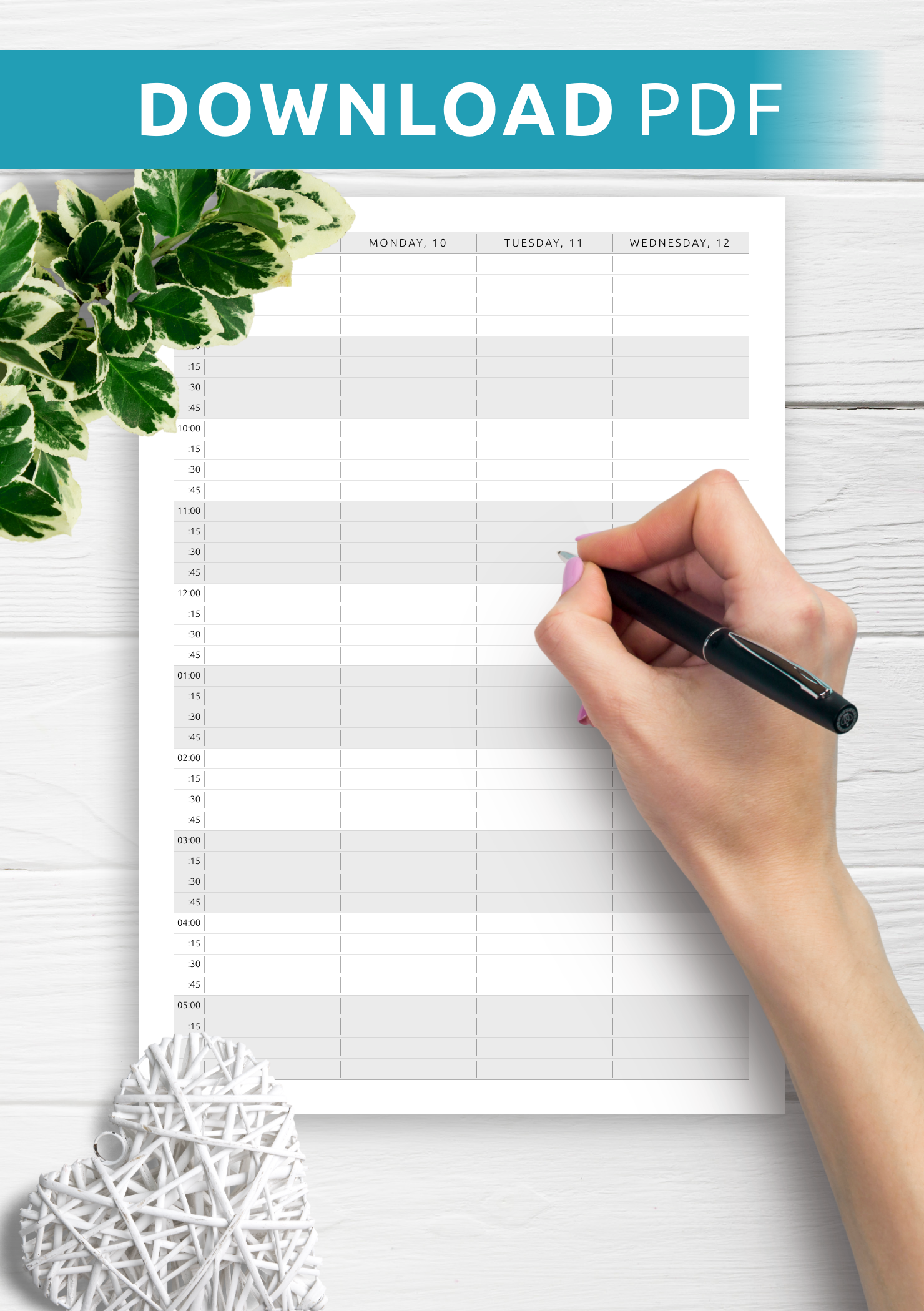 Free Printable Blank Appointment Calendar