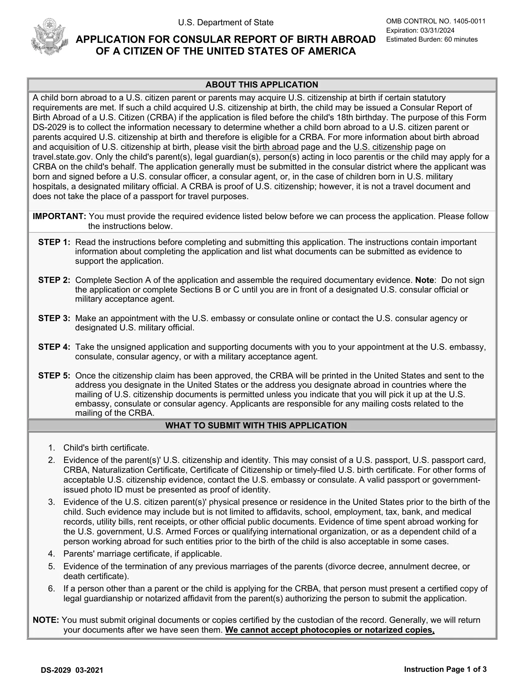 Ds 2029 Form Fill Out Printable PDF Forms Online