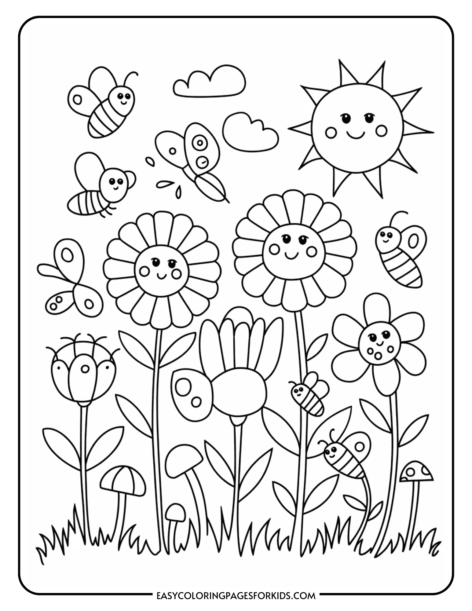 Easy Garden Coloring Pages 10 Free Printable PDF Pages Easy Easy Garden Coloring Pages 10 Free Printable PDF Pages Easy