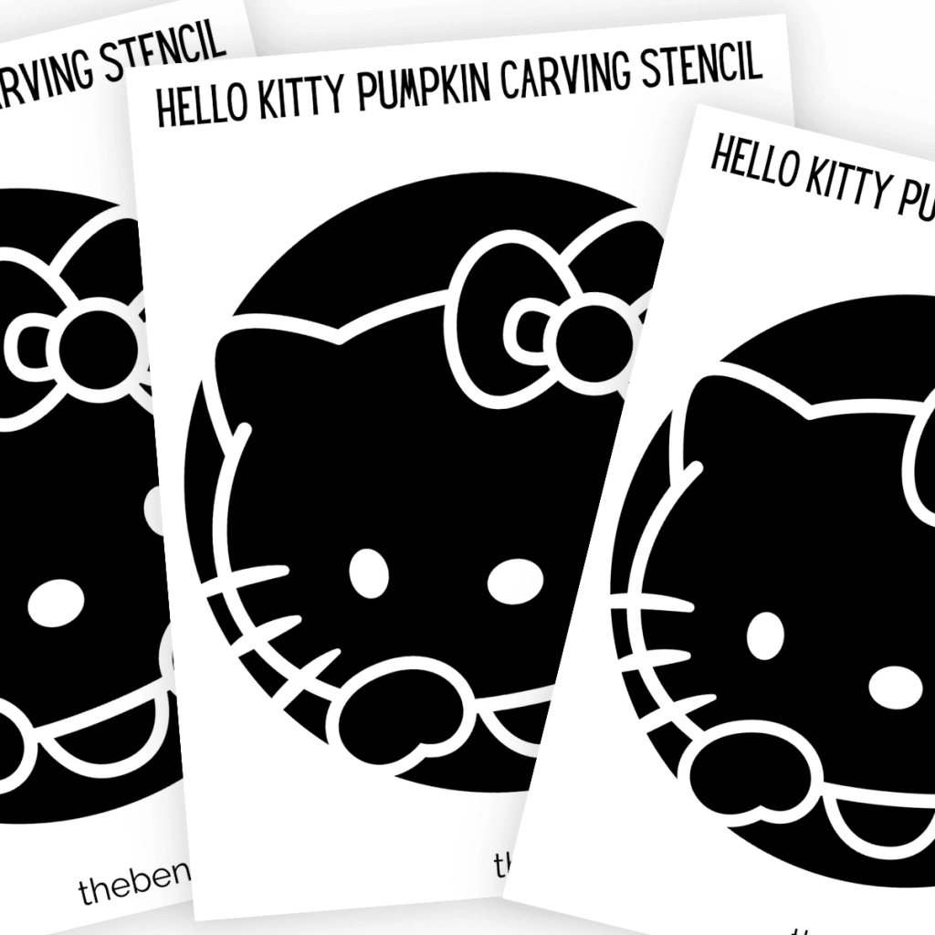 Easy Printable Hello Kitty Pumpkin Stencil For Easy Carving The 