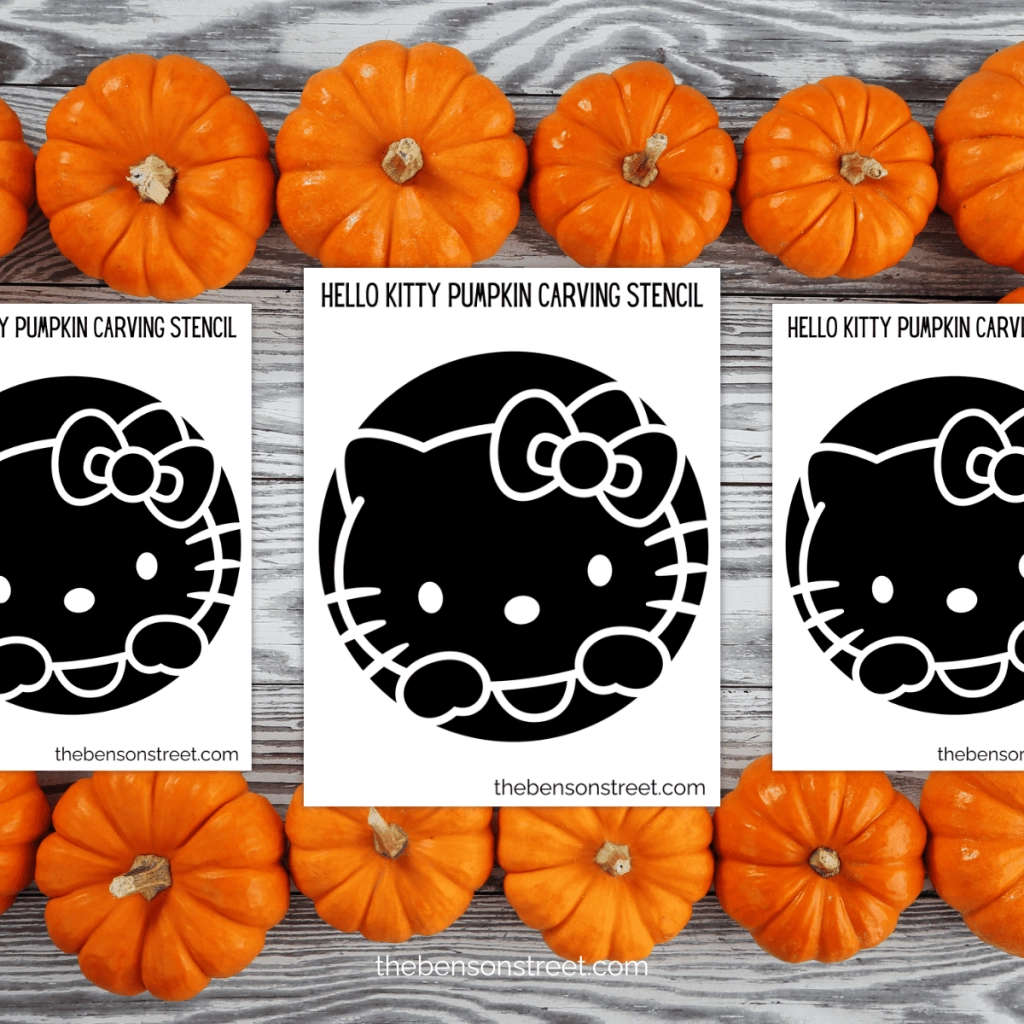 Easy Printable Hello Kitty Pumpkin Stencil For Easy Carving The 