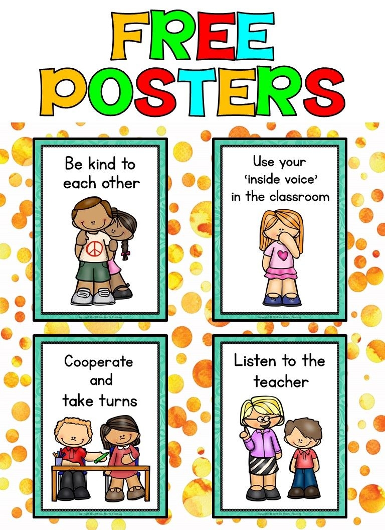 Editable Classroom Rules Posters FREE Classroom Decor For Back 