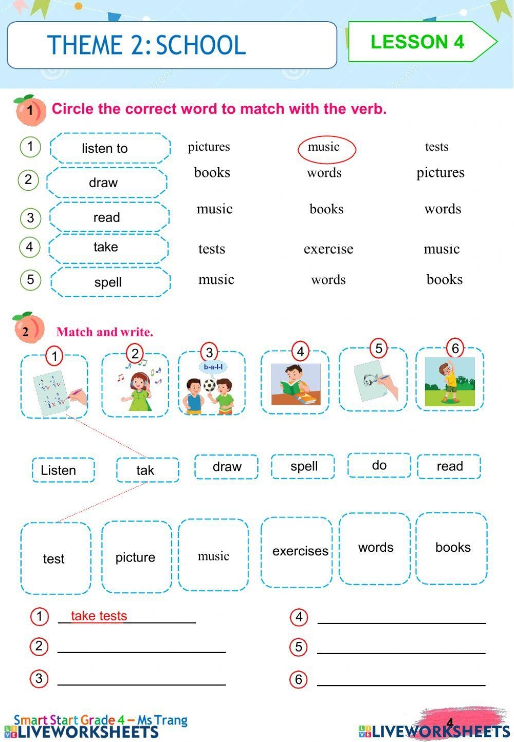 Free Printable English Worksheets 4th Grade