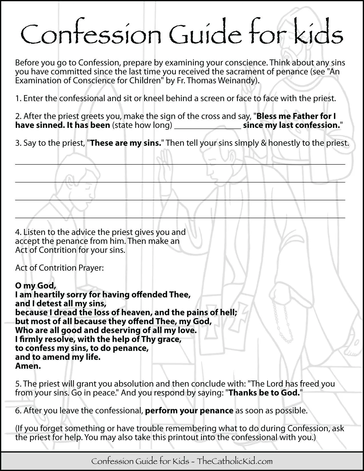 Examination Of Conscience For Children TheCatholicKid