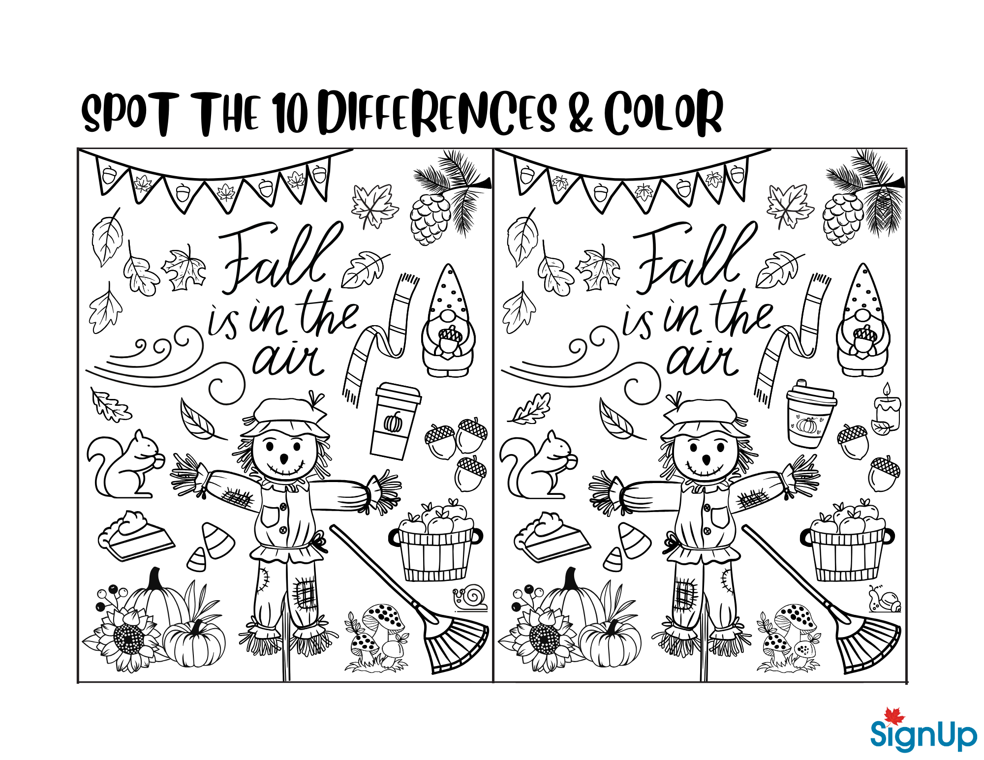 Fall Activity Sheets amp Coloring Pages SignUp