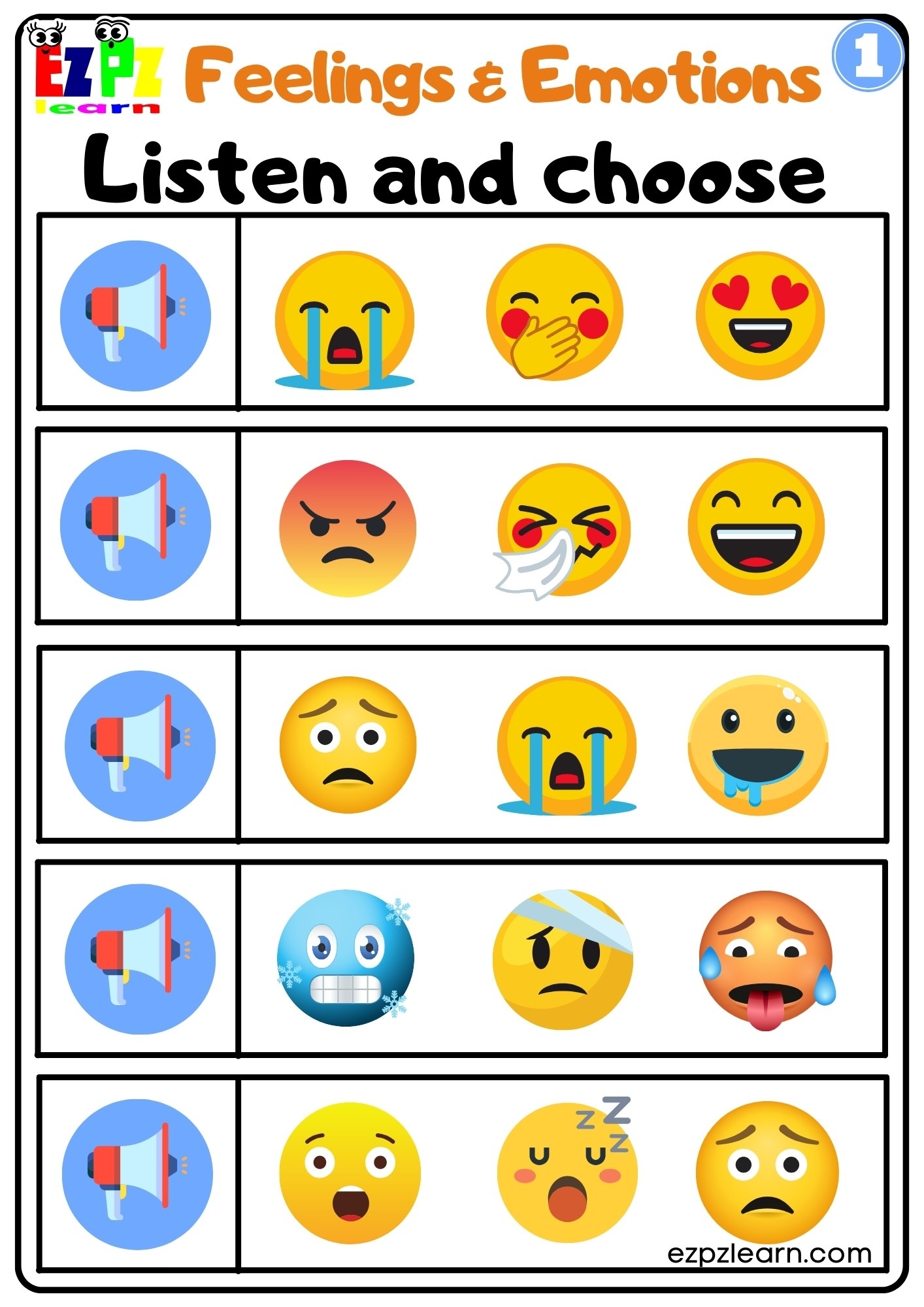 Feelings Ezpzlearn