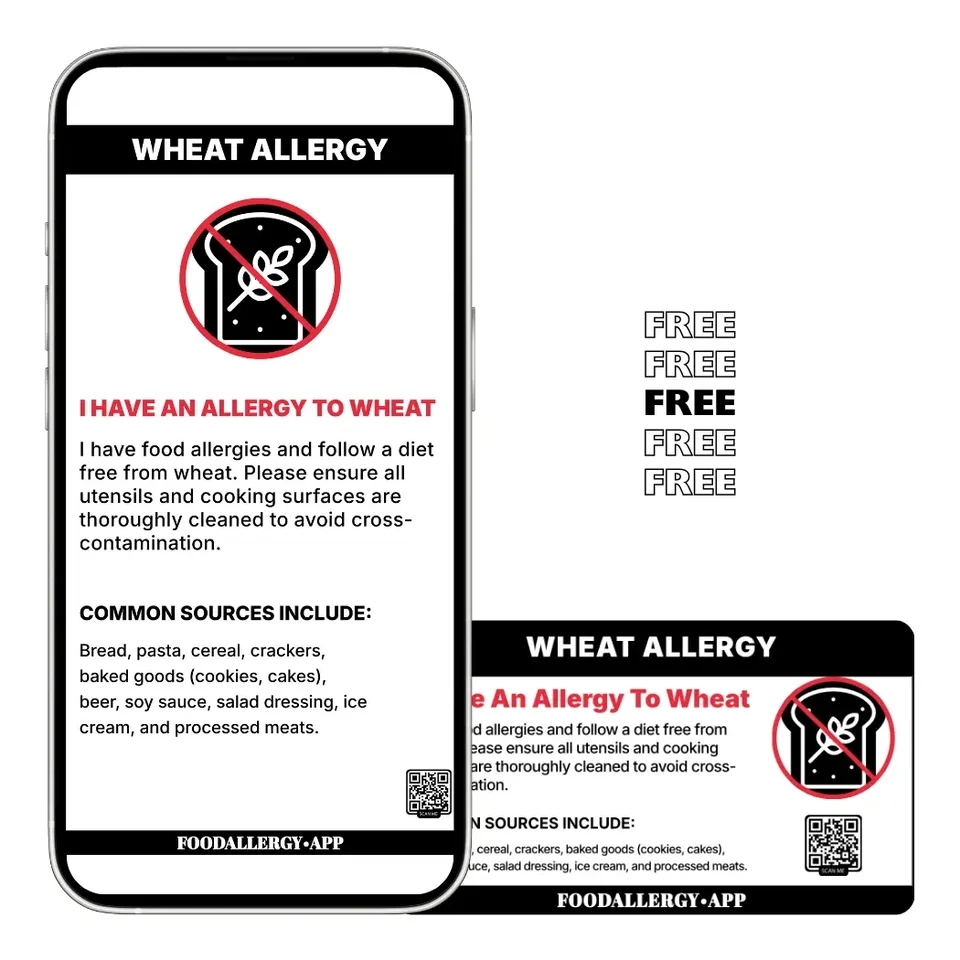 Free Printable Allergy Card Template