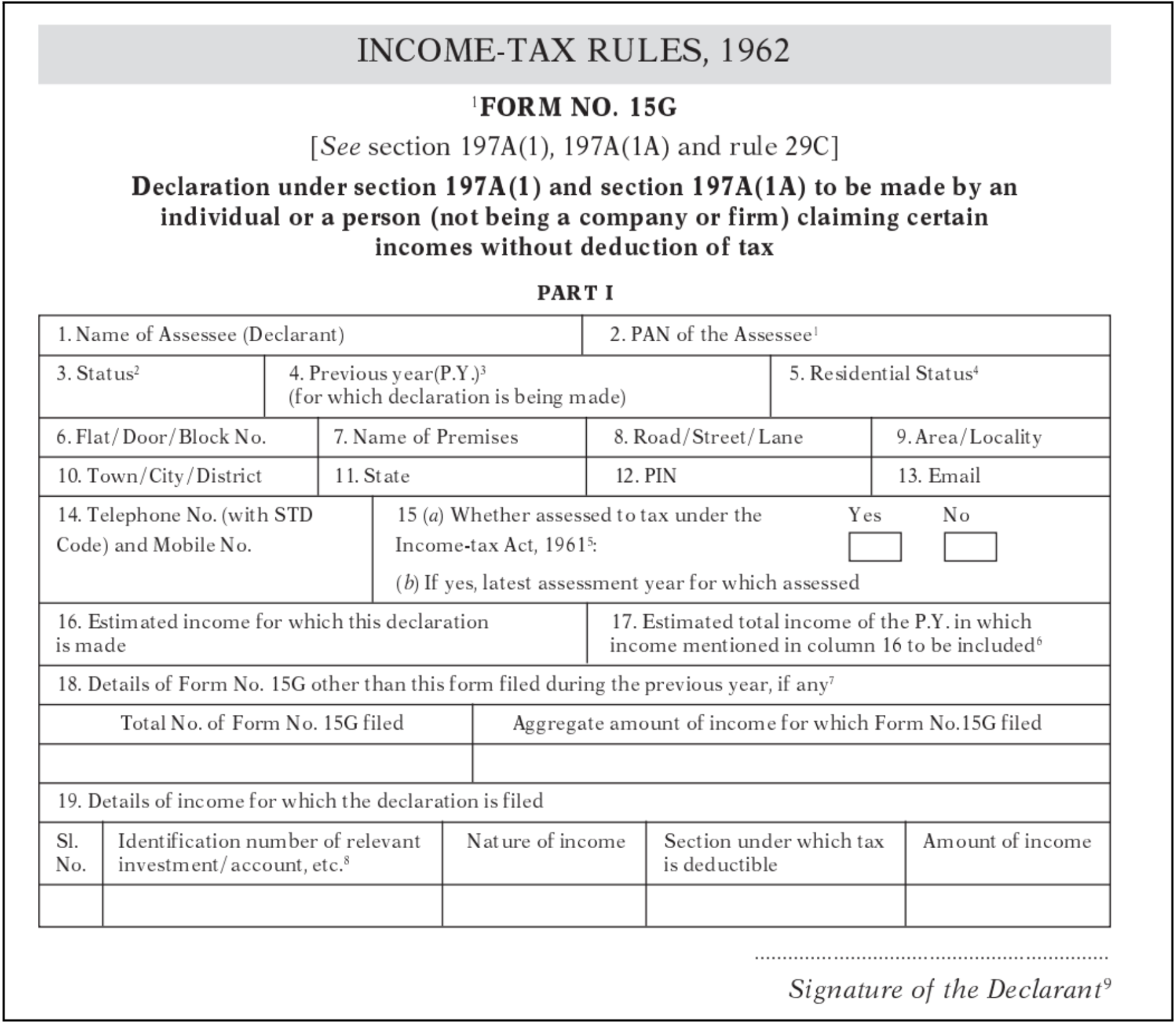 Latest Form 15h Download