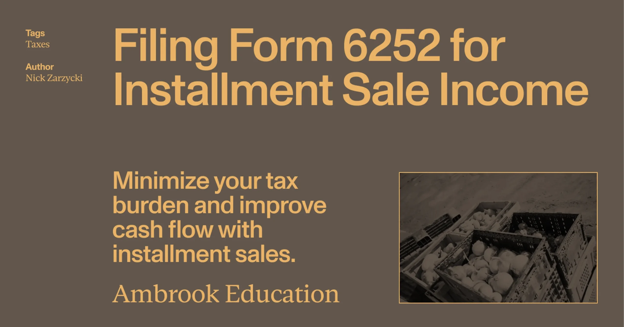 Irs Installment Sale Form 6252