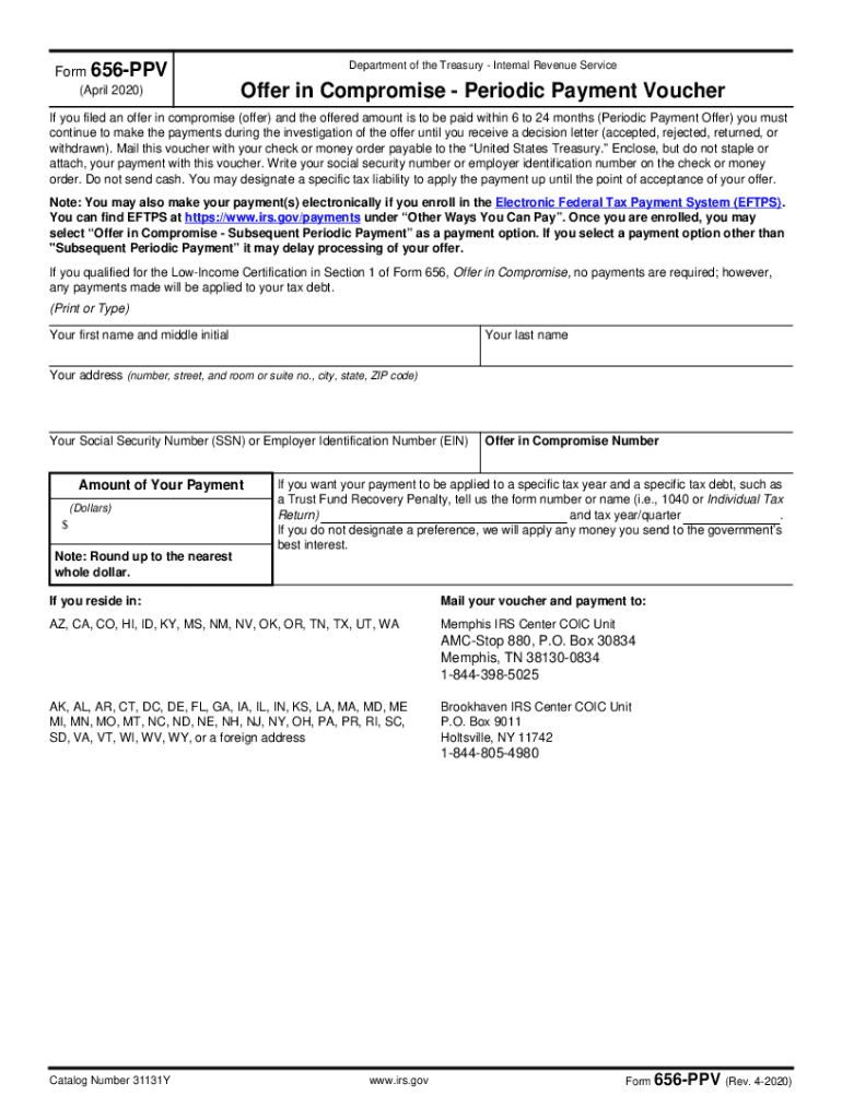 Form 656 Ppv Fill Out amp Sign Online DocHub