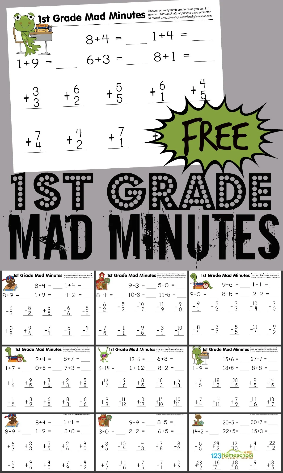 First Grade Free Printable Worksheets