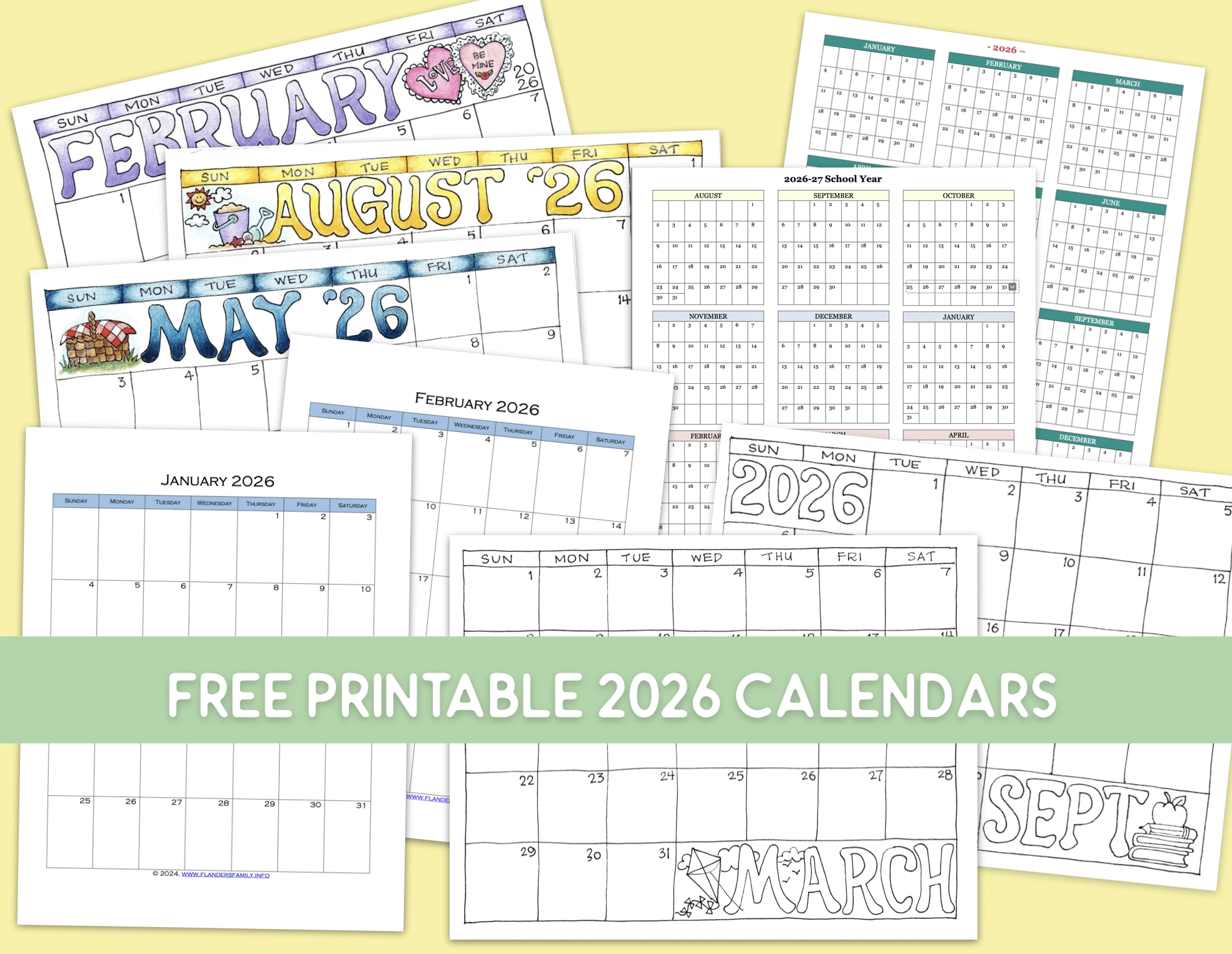 2026 Printable Calendar By Month Printable Free