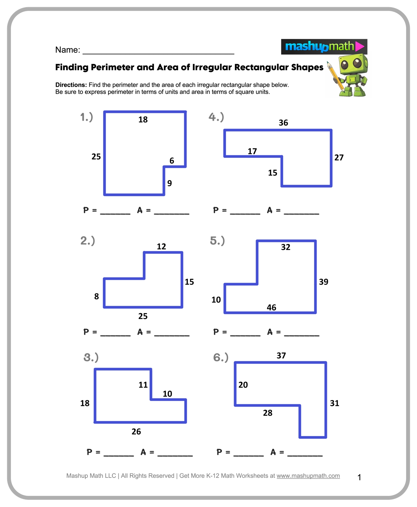 Math Worksheets Printable 6th Grade Free