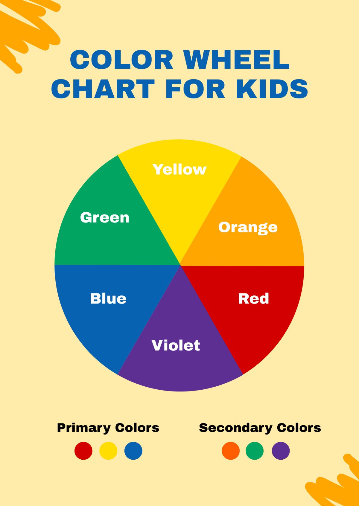 Free Color Wheel Chart For Kids Template To Edit Online