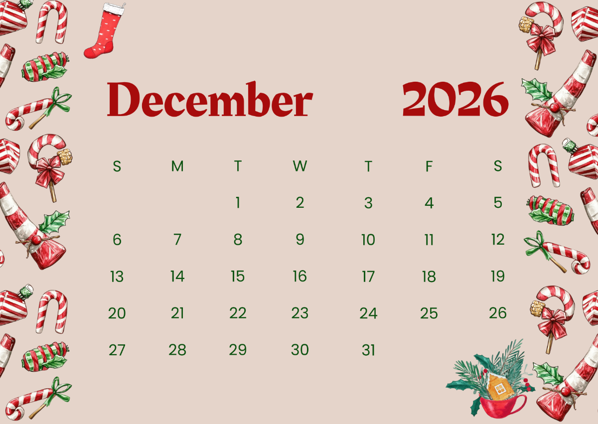 Free December 2025 Calendar Templates Editable And Printable