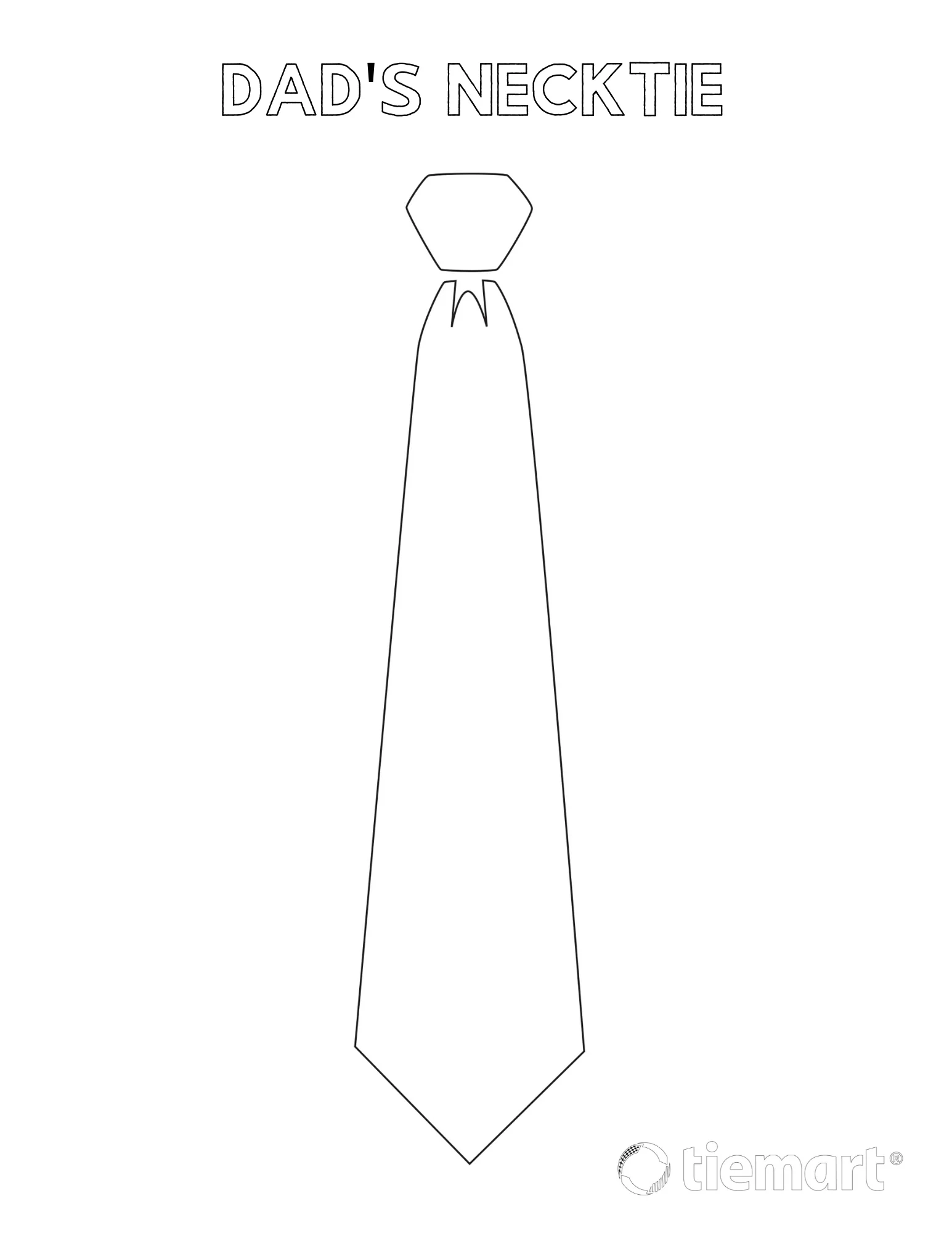 Tie Template Printable