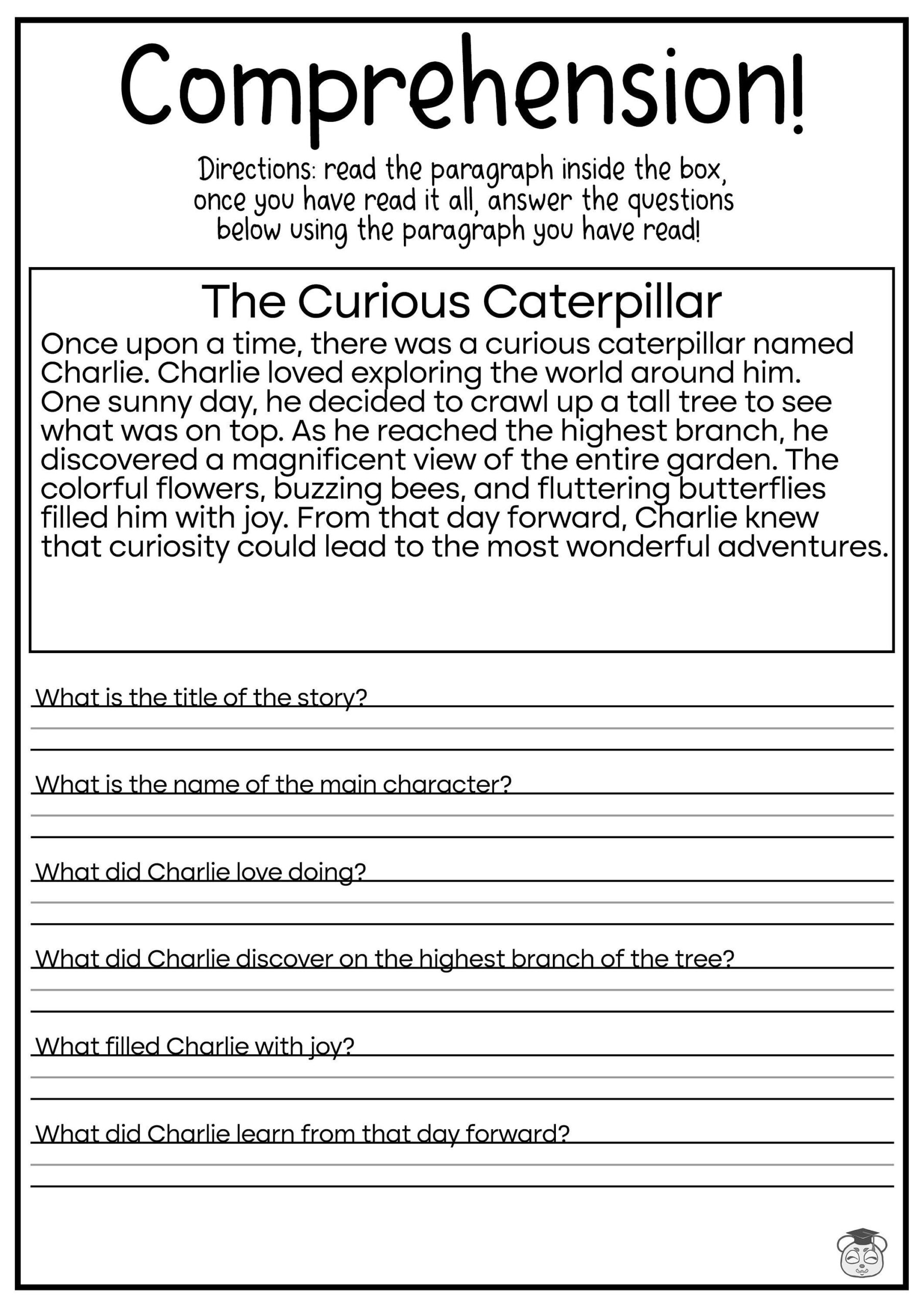 Free Fifth Grade Reading Comprehension Worksheet Download Free 