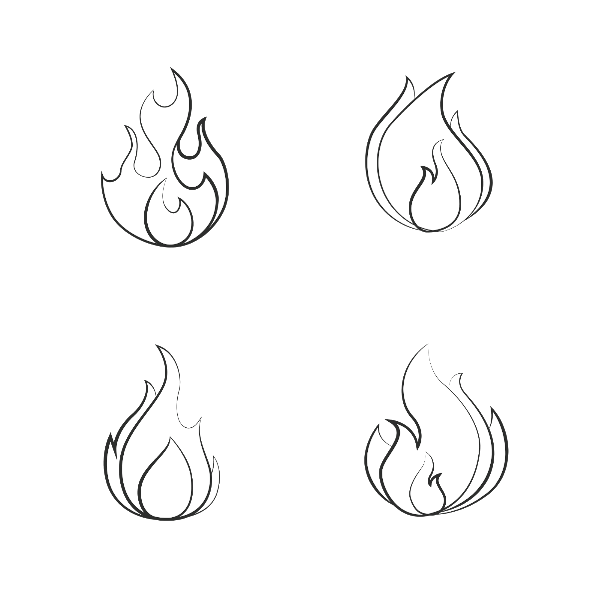 Printable Flame Template