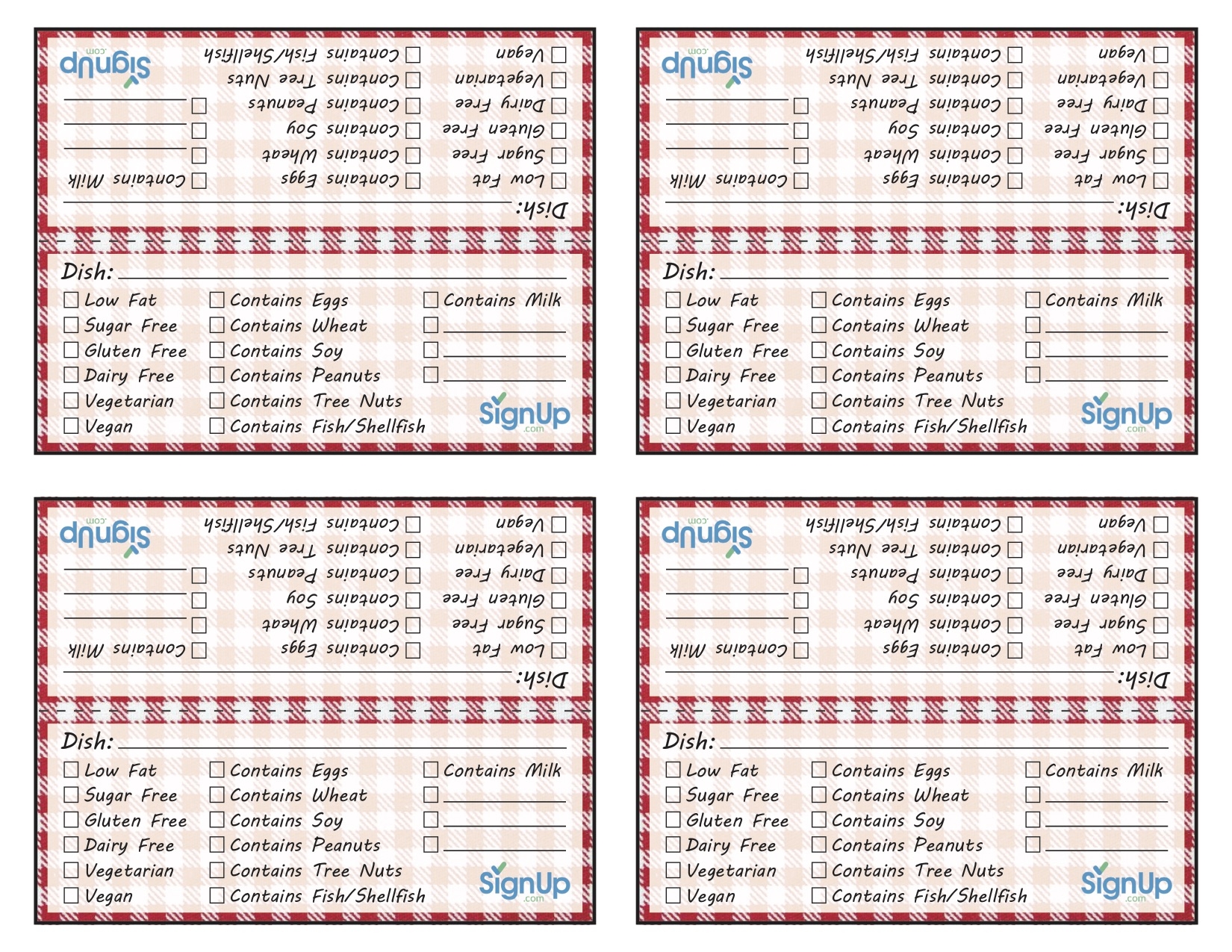 Free Food Allergy Meal Tags For Picnics amp Potlucks SignUp