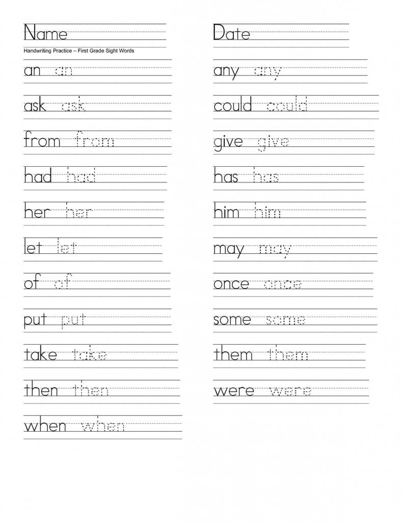 Free Free Printable Handwriting Worksheets Grade 1 Download Free 