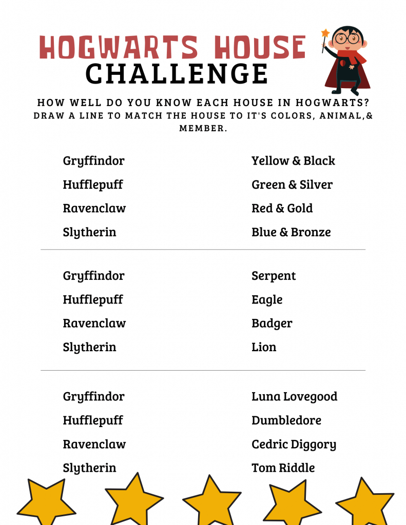 Free Harry Potter Printable Games A Magical Addition To Family 