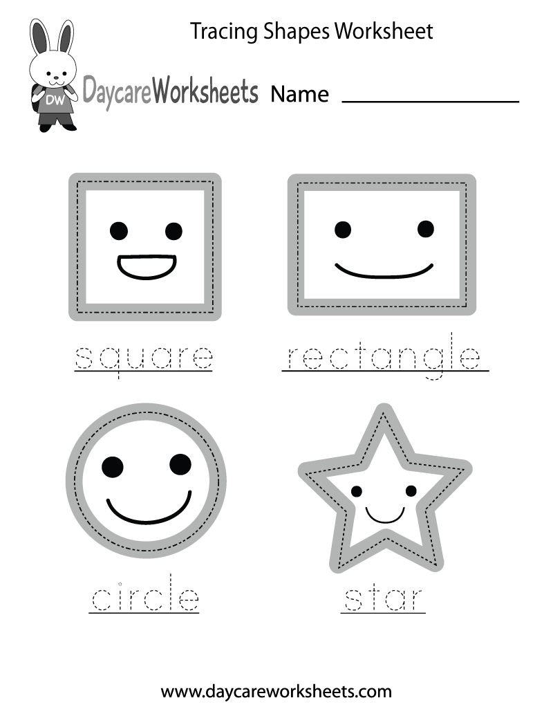Preschool Printable Worksheets Free Tracing