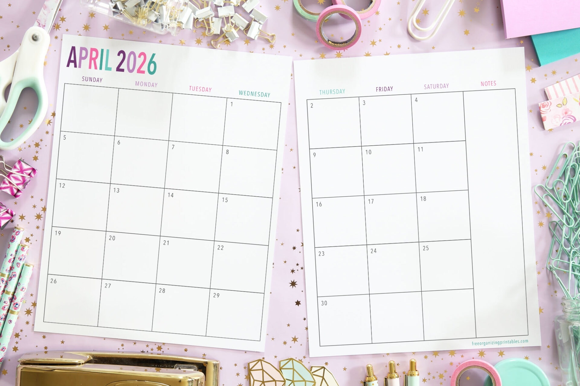 Free Printable Calendar 2026 2