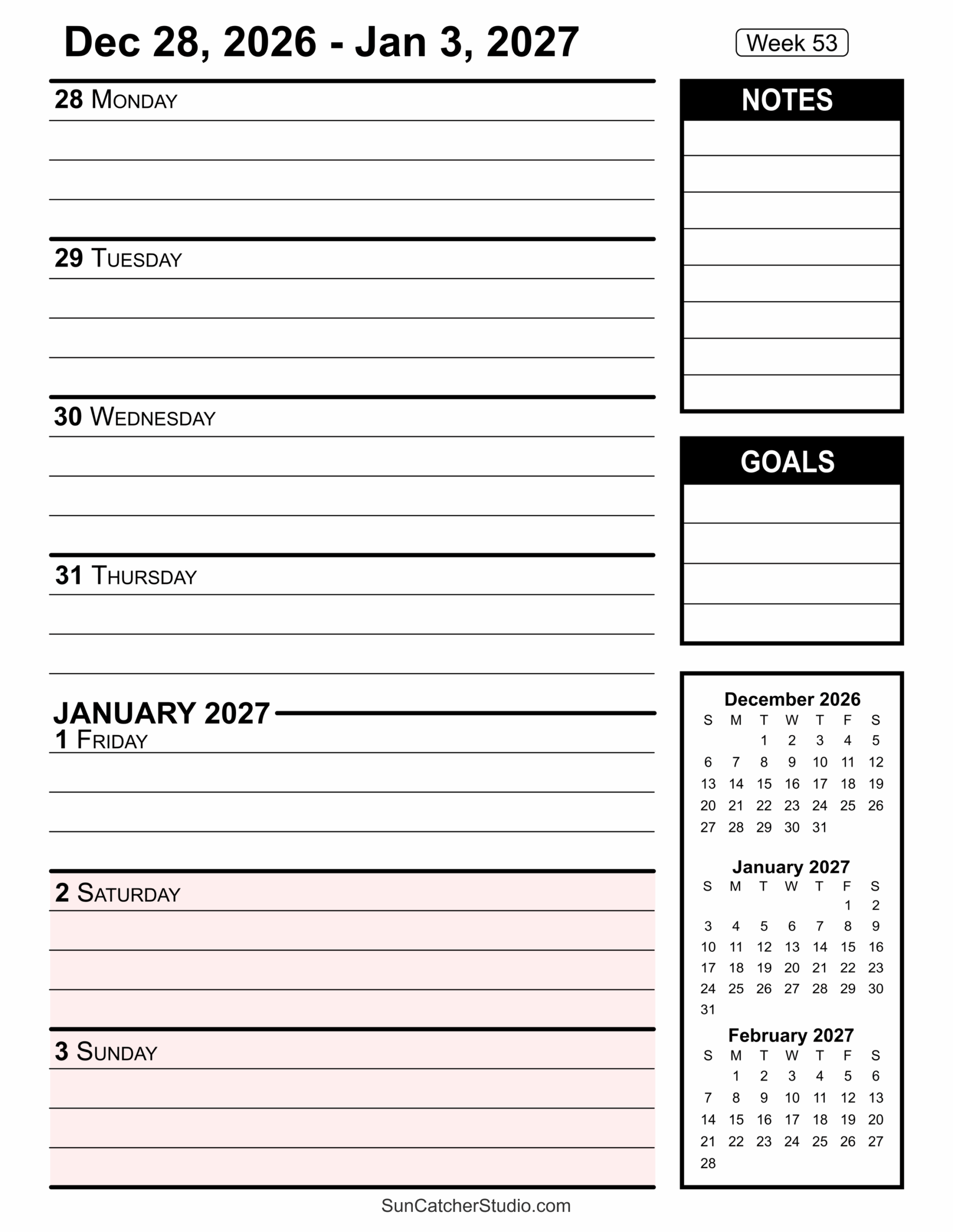 Printable Office December 2026 Appointment Calendar