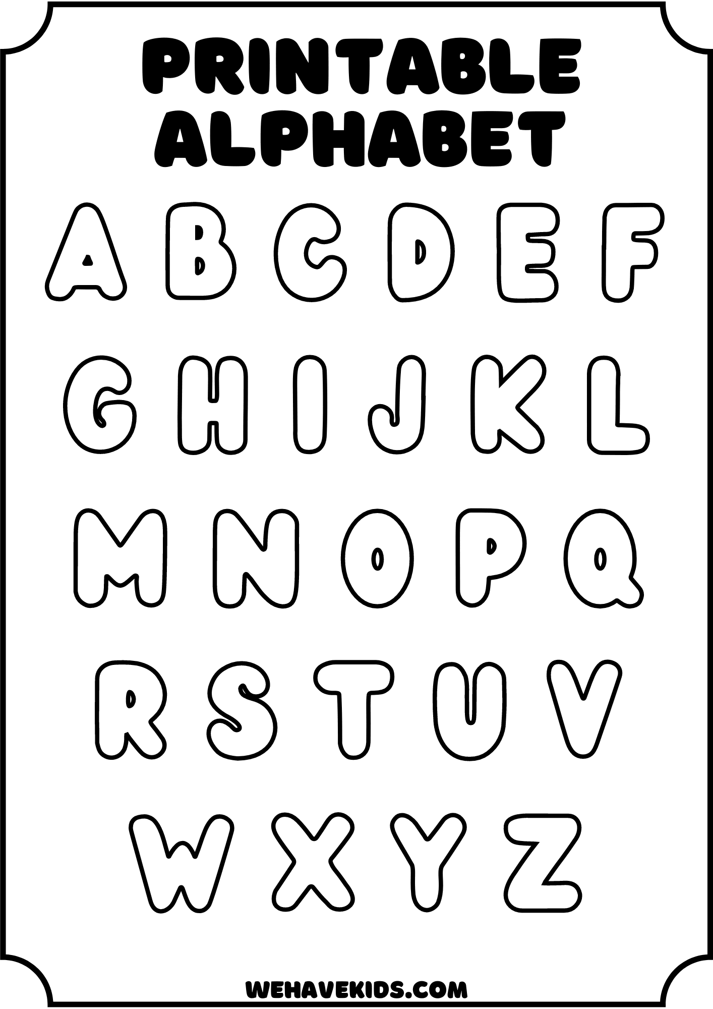 Free Printable Alphabet Stencils For Kids Crafts Decor And More 