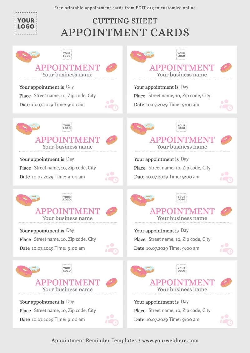 Free Printable Printable Appointment Card Template