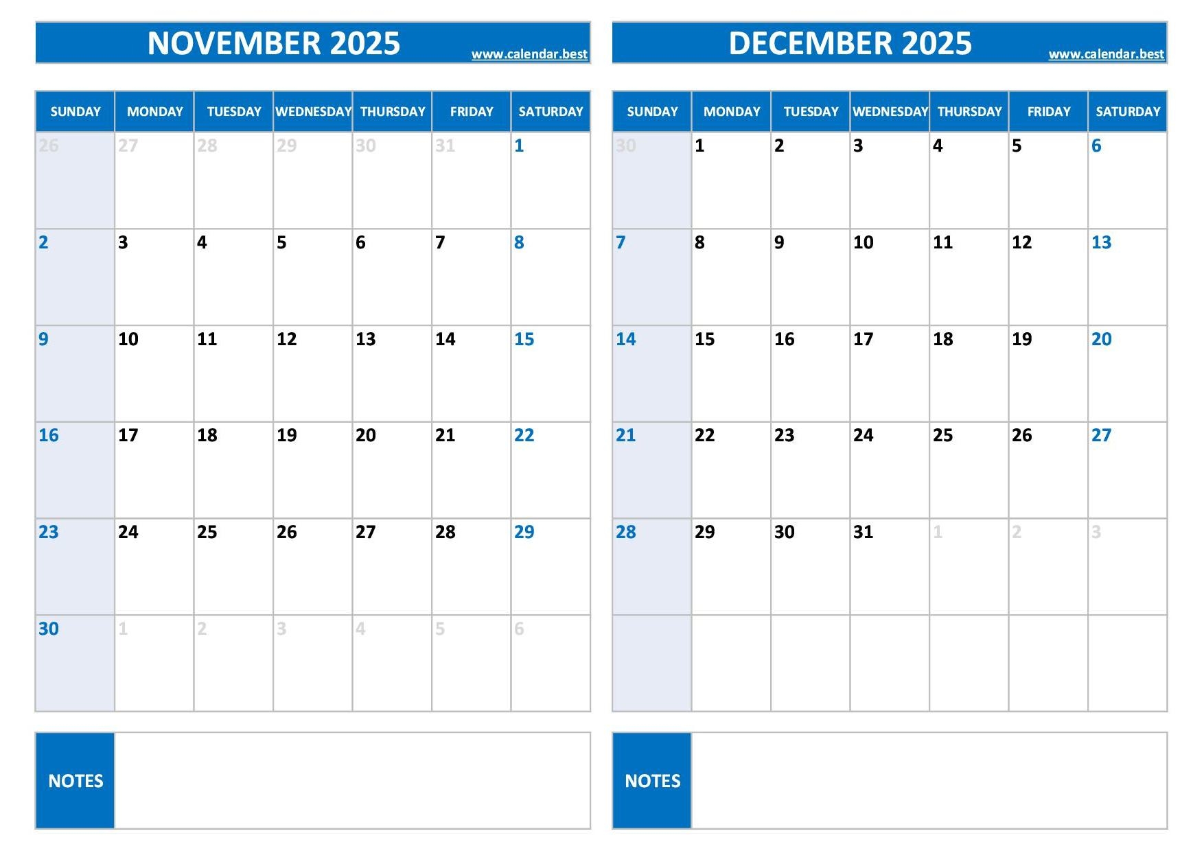 Free Printable Calendars 2025 amp 2026 Plan Ahead amp Stay 