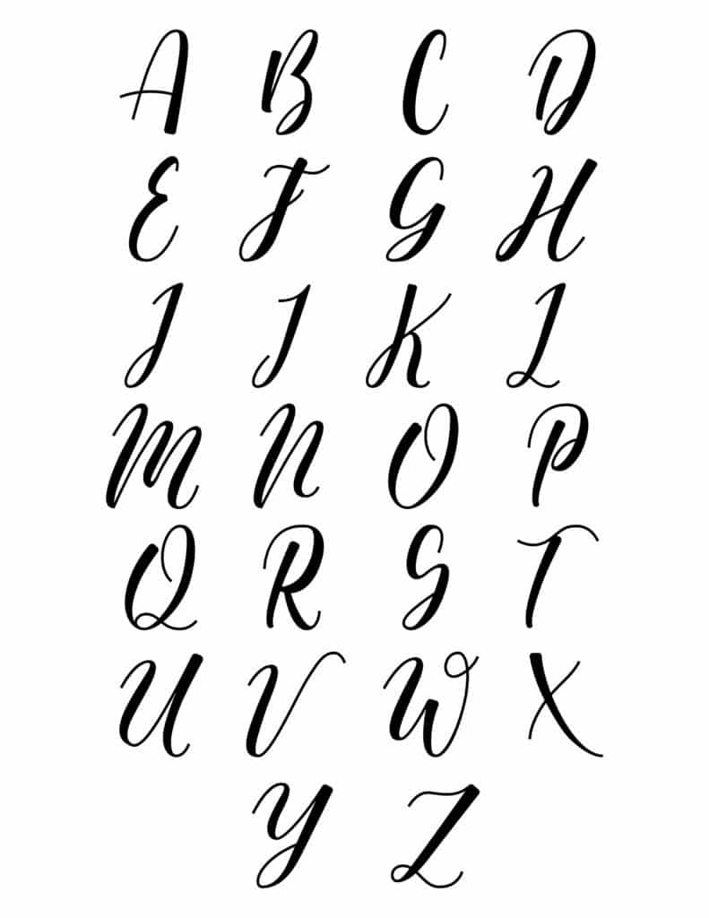 Calligraphy For Beginners Printable