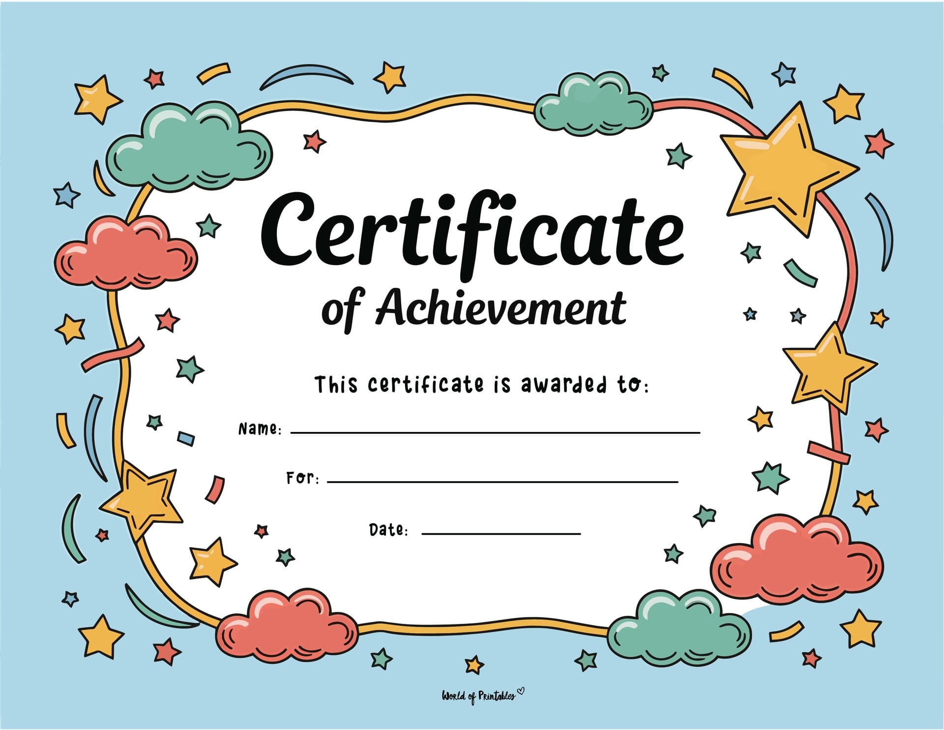 Certificate Templates For Kids Free Printable