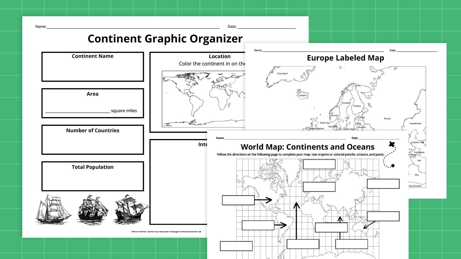 Free Printable Continents And Oceans Worksheet