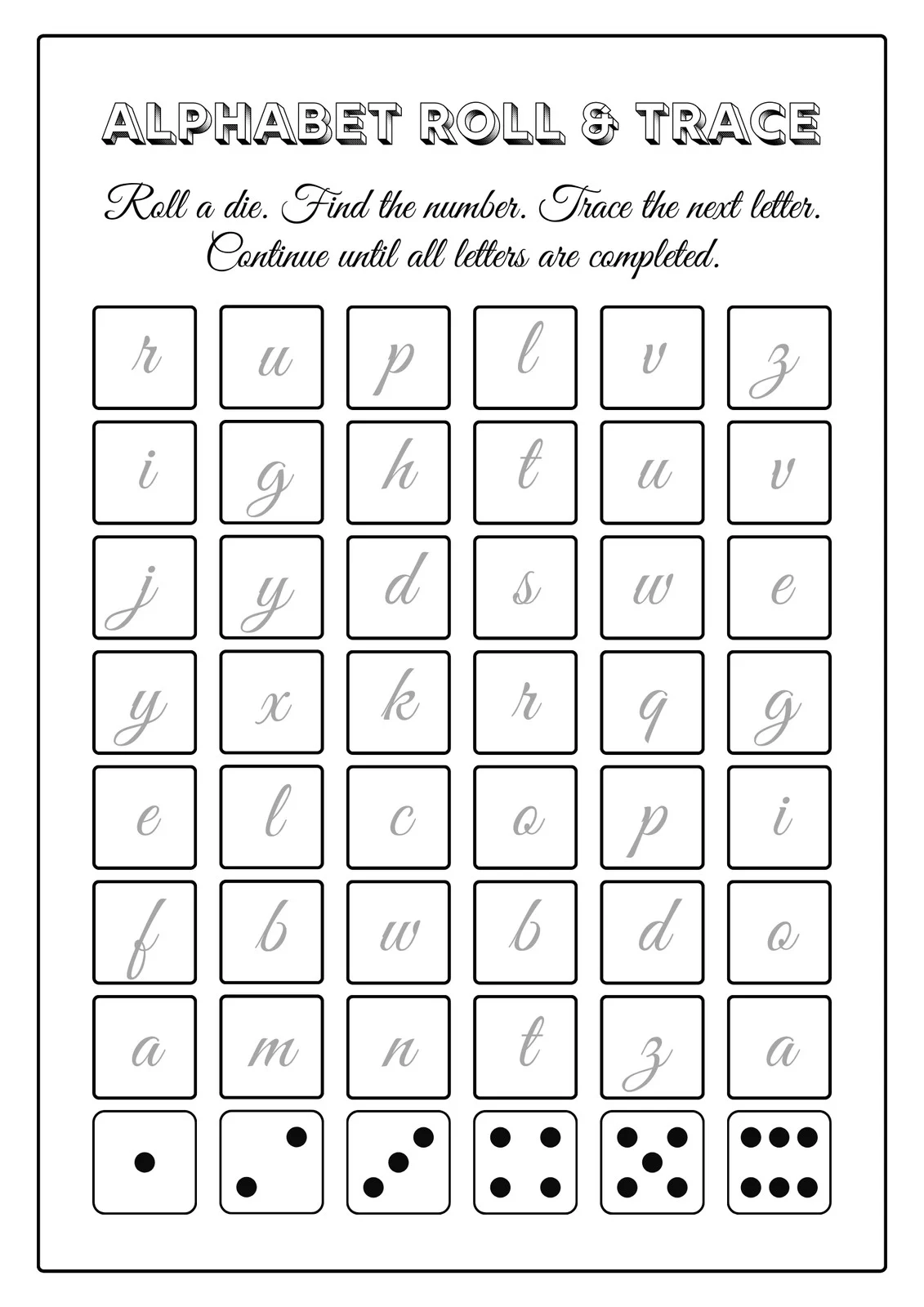 Cursive Worksheets Printable