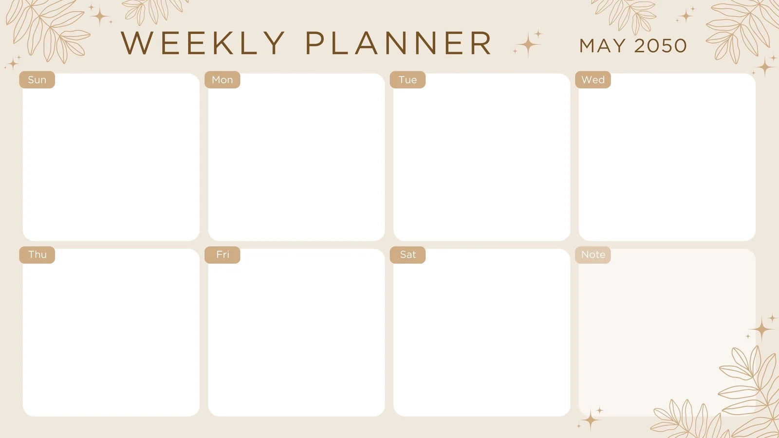 Planner Calendar Blank Printable