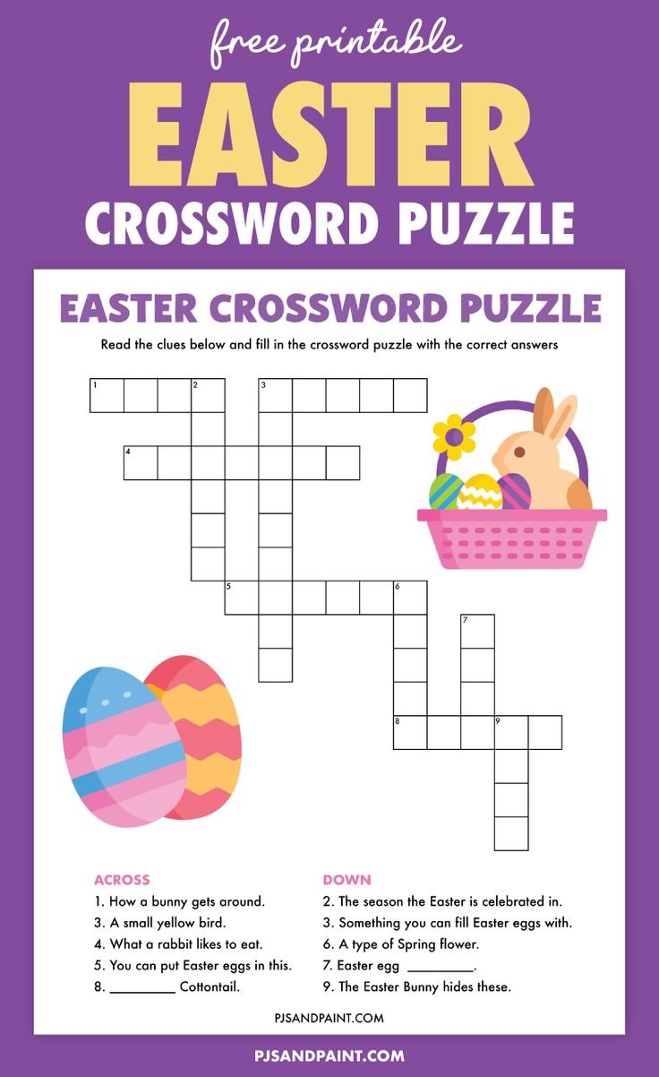 Printable Easter Crossword Puzzles Free