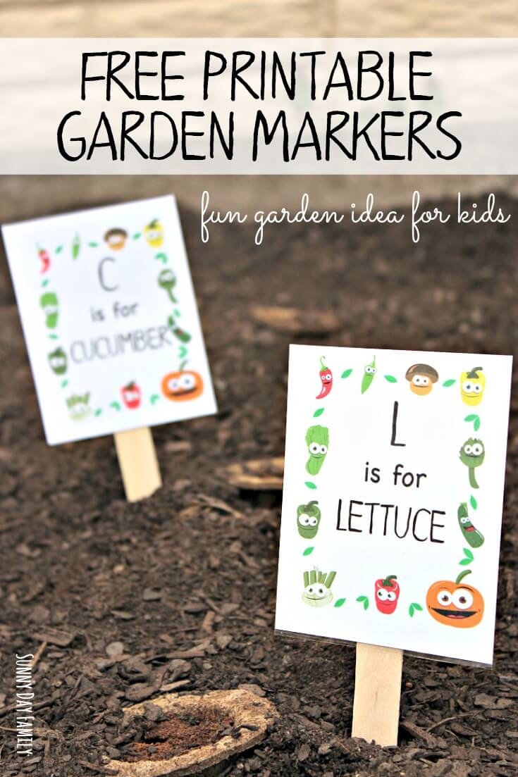 Free Printable Garden Markers Your Kids Will Love Sunny Day Family Free Printable Garden Markers Your Kids Will Love Sunny Day Family